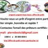 Offre de prêt entre particulier sérieux et rapide en 72h ou 24 h  tout depend de l'urgence union.europeenne.pret@gmail.com    -Bonjour, Offre de prêt pour tout vos besoin d'emprunt d'argent  ( credits ) entre particuliers sécurisée, rapide et fiable sans courir le moindre risque de vous  fait arnaquer. Avec un taux de 2,5% des montants allant de 5000 EUR a 70 000 000 EUR Prenez contact avec : Email:  union.europeenne.pret@gmail.com  ---------------------------------------------------------------------------